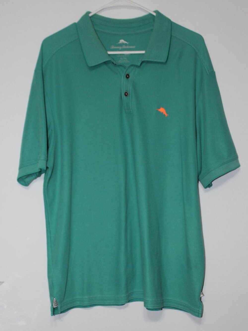 Tommy Bahama Supima Cotton Polo Shirt Men’s XL Green Orange Marlin Logo